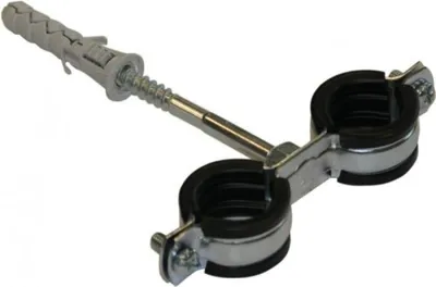 Produktbild von Doppelrohrschelle mit Dichtung 20-24 mm (1/2"")