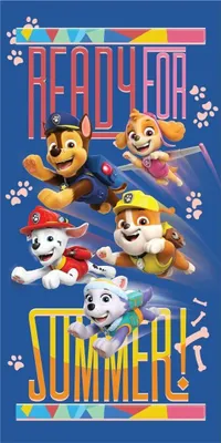 Obrázek produktu pro Osuška Paw Patrol, plážová osuška 70x140cm (rychleschnoucí)