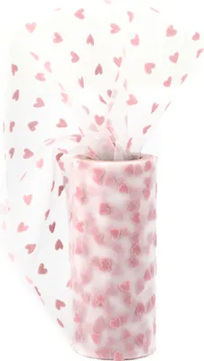tüllstoff tüllband tüllrolle dekostoff transparent schleifenband zum basteln samtherzen rosa altrosa 15 cm