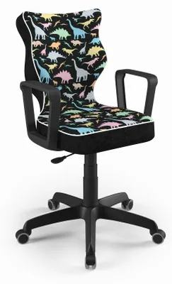 Obrázek produktu pro Židle pro růst dětí, ergonomická židle k psacímu stolu, vhodná pro výšku 146-176 cm, model STORIA 30, barva: černá