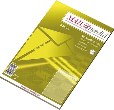 Produktbild von MAILmedia Versandtasche Natron braun B5 ohne Fenster 10 Versandtaschen
