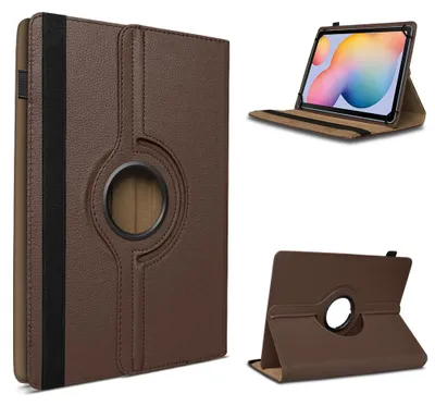 Produktbild von Tablet Hülle für Samsung Galaxy Tab A7 10.4 Tasche Schutz Case Cover 360 DrehbarFarbe 360 Uni:Braun