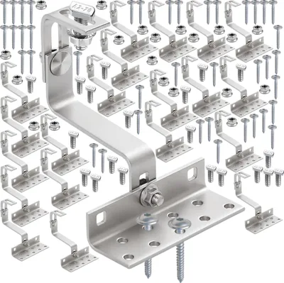Produktbild von 5 Module Montageset Ziegeldachhaken, 8cm, Hammerkopf 17,3