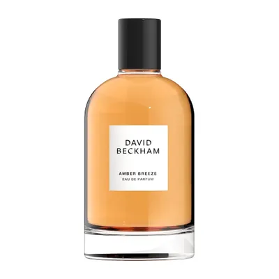 A bottle of David Beckham Amber Breeze Eau de Parfum for men.