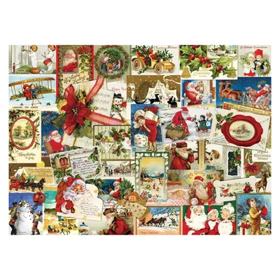 Image de EUROGRAPHICS Vintage Carte de Noël puzzle 1000 pièces