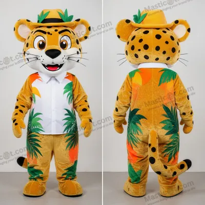 Produktbild von Goldener MASTICOT Samt-Safari Geparden-Maskottchen