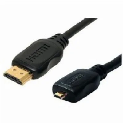 Produktbild von S/CONN HDMI - Micro-HDMI 1m, 1 m, HDMI Typ A (Standard), HDMI Typ D (Mikrofon), 8,16 Gbit/s, Schwarz