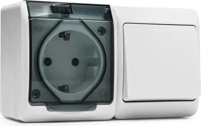 Produktbild von Famatel 5126 Tt Wasserdichter Basisschalter 16a 250v Weiß Weiß One Size