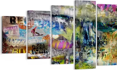 Produktbild von Bild auf Leinwand - Leinwandbild - Graffiti modern - 100x60cm - Wand Bild - Wanddeko - Wandbilder - Leinwanddruck - Bilder - Kunstdruck - Wanddekoration - Leinwand bilder - Wandkunst - EG100x60-3564