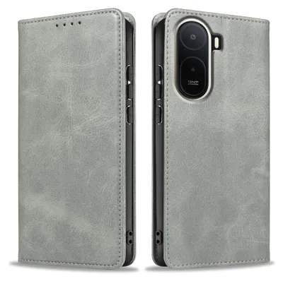 Produktbild von Handyhülle für Xiaomi Redmi A7 Pro Kunstleder Flip Cover Hülle Handytasche Case Kartenfach Farbe: Grau