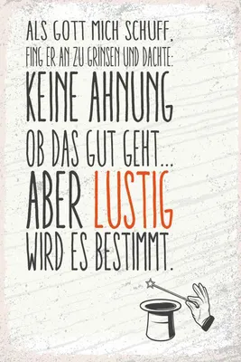 Produktbild von vianmo Holzschild 30x20 cm lustig als Gott mich schuff