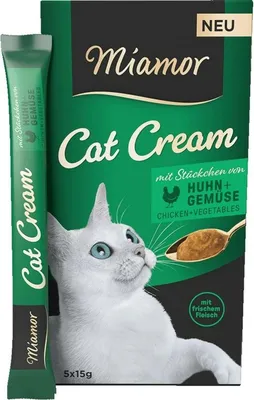 Obrázok produktu pre Miamor Cream Huhn & Gemüse 5x15g