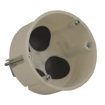 Produktbild von Dose für Hohlwand luftdicht Halogenfrei mit Durchstossmembrane, weiss Gerätedose, Elektroinstallation Hohlwandschalterdose Elektro Montage