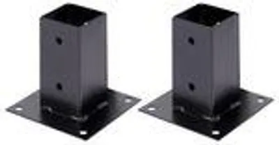 Obrázek produktu pro Alberts 4 x Aufschraubhülse für Vierkantholzpfosten, 91x91 mm, verzinkt, schwarz kunststoffbeschichtet, Topfhöhe 150 mm
