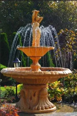 Produktbild von Springbrunnen Garten Teich Brunnen 215cm Steinbrunnen Gartenbrunnen Fontaine Neu