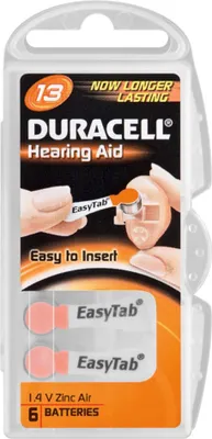 Produktbild von Hörgeräte-Zellen - Duracell Knopfzelle Zink-Luft - V13