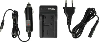 Produktbild von vhbw Ladegerät kompatibel mit JVC GZ-MS95EU, GZ-MS130BEU, GZ-MS90, GZ-MS90EU, GZ-MS95 Kamera - Ladeschale, Kfz-Adapter