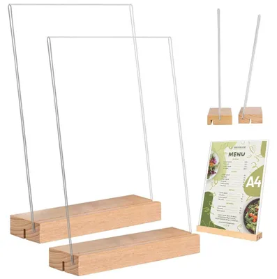 Image de Lot de 2 supports de table A4 pour photos et menus