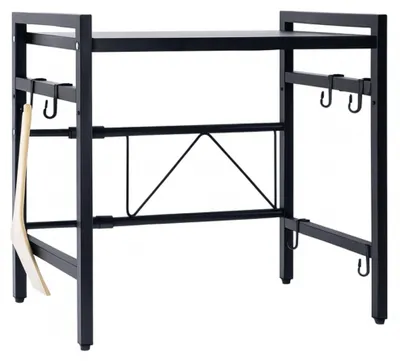 Produktbild von Küchenregal verstellbar  L.40-60 cm x T36 cm x  H46 cm schwarz
