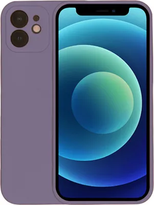 Produktbild von Handyhülle für iPhone 12 Pro  Max Silikonhülle - Backcover Siliconen Case - Lila Grau