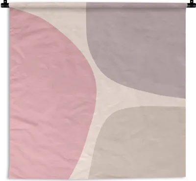 Produktbild von MuchoWow® Wandteppich Wandbehang Gestaltung - Pastell - Minimalismus 60x60 cm Tapisserie Dekoration Wandtuch - Dekorationen - Wand Decke