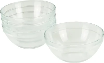 Produktbild von Glasschüssel Ø 20 cm 4 Stück im Set Beilagenschüssel Dessertschale Stapelschale