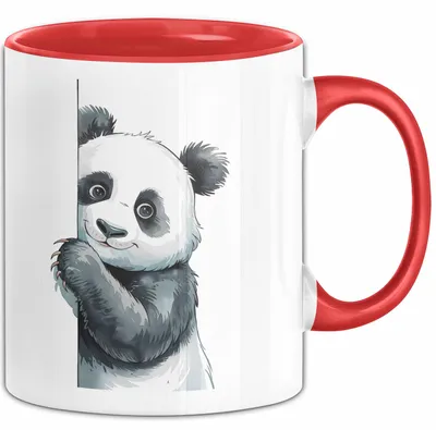 Produktbild von Süßer Panda Tasse Geschenk Lustige Geschenkidee Spruch (Rot)