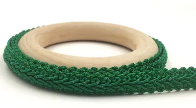 Flechtband 12 mm x 50 m, grün, Zierkordel für DIY