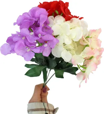 Produktbild von 4 Stück Kunststoff Hortensie für Schießbuden - ca. 31 cm