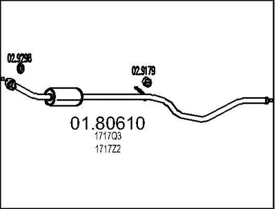 Produktbild von MTS 01.80610 Mittelschalldämpfer Schalldämpfer