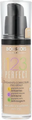 Produktbild von Bourjois 123 Perfect, Pumpenflasche, Flüssigkeit, Universal, Schutz, Glanz, Light Tan, Matte