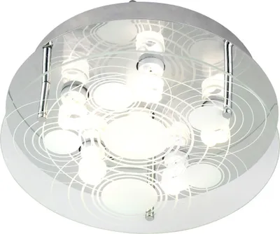 Produktbild von Deckenleuchte, 6-Flammig, Glas satiniert, D 33 cm