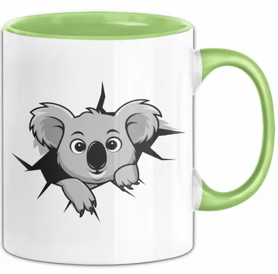 Produktbild von Koala Tierliebhaber Tasse Geschenk Lustige Geschenkidee Spruch (Grün)