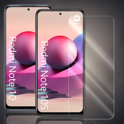 Produktbild von Panzer Folie für Xiaomi Redmi Note 10 / Redmi Note 10s Echt Glas Displayschutzfolie Transparent Glasfolie 9H Härtegrad Schutzglasfolie