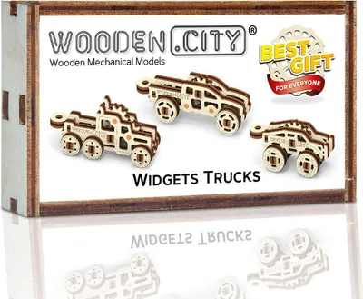 Produktbild von WOODEN.CITY Widgets Trucks, 44 Stück(e), Fahrzeuge, 14 Jahr(e)