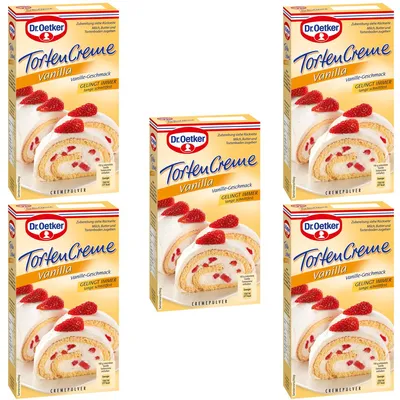 Image de Crème pâtissière Vanilla Dr Oetker résistante à la cuisson 140g 5er Pack
