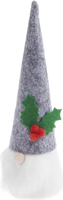 Produktbild von Weihnachtswichtel aus grauem Filz 16,5 cm
