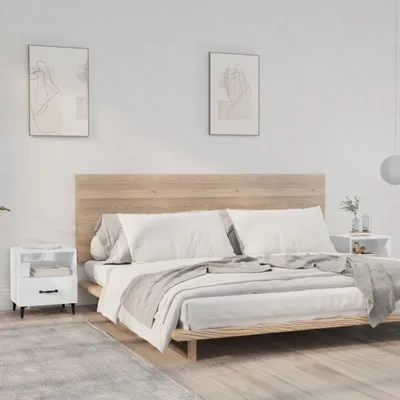 Produktbild von VidaXL 812037, Weiß, Metall, Holz, 400 mm, 350 mm, 475 mm, 2 Stück(e)