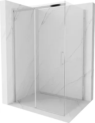 Produktbild von Mexen Omega ausziehbare Duschabtrennung 120 x 90 cm, Transparent, Chrom - 825-120-090-01-00