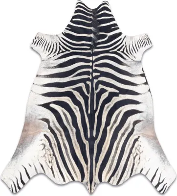 Obrázok produktu pre Koberec z umelej hovädzej kože Zebra G5128-1, biela čierna koža Viacfarebný 155x195 cm
