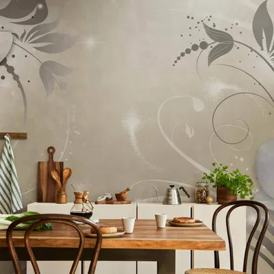 Produktbild von Vlies Fototapete - Gold dance 300x210 cm Blumen b-A-0060-a-d