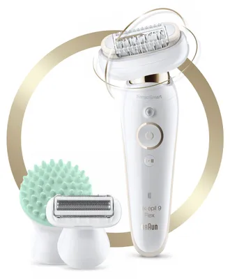 Obrázek produktu pro Braun Silk-épil 9 81688638, Bílá, Zlato, 40 pinzeta/pinzety, Podpaží, Bikiny, Front thigh, Vnitřní paže, Holicí, LED, 0,5 mm