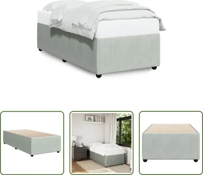 Produktbild von The Living Store Bettgestell Hellgrau 80x200 cm Samt