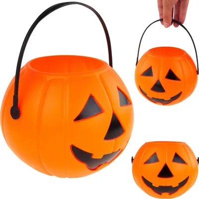 Image de Seau Citrouille Récipient à friandises Grand Halloween Friandises