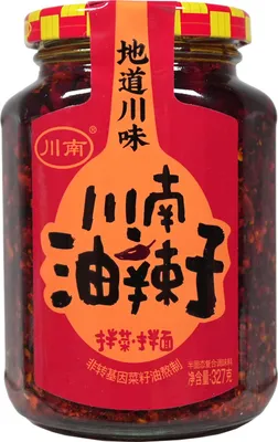 Immagine prodotto di Chuannan | Peperoncino croccante in olio di soia - 327 g - Con arachidi - Piccante - Per gli spuntini