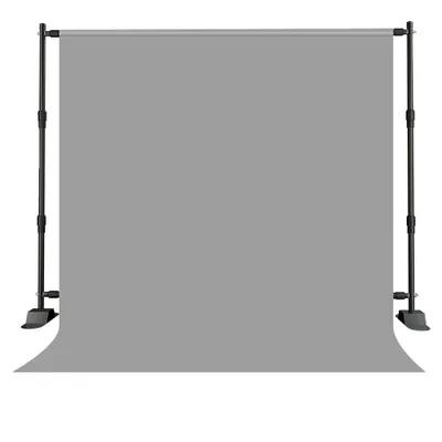 Obrázek produktu pro Nastavitelný stojan na pozadí 2,4x3M, Plátěné pozadí, Podpůrný systém pro fotografie, S šedou látkou