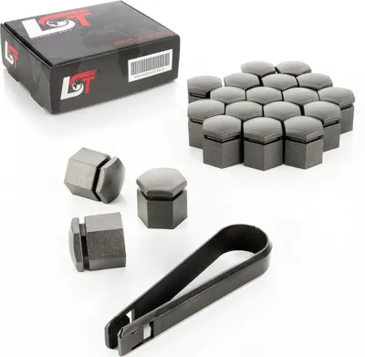 Produktbild von 20x Radschrauben Kappen 17 mm grau für MAZDA HONDA TOYOTA SUZUKI MITSUBISHI