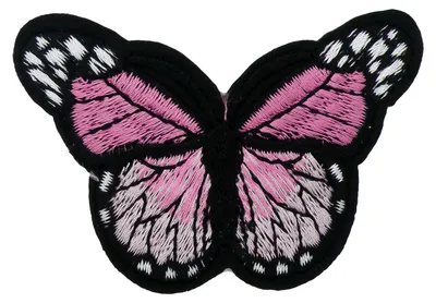 3 Schmetterling Aufbügler bestickt, rosa