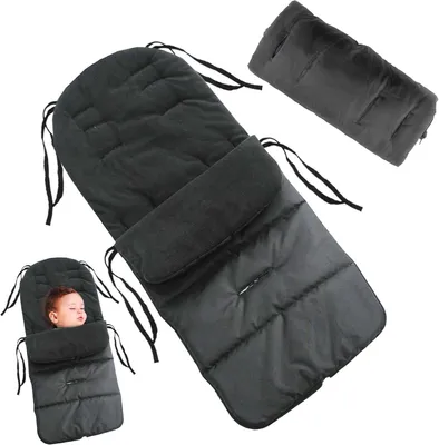 Image de Sac de couchage pour poussette d'hiver, housse universelle pour poussette, en polaire doux, adaptée aux bébés et aux