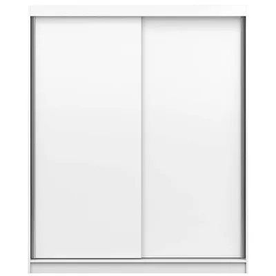 Produktbild von Schwebetürenschrank Kleiderschrank Schrank 160 cm Weiß/Weiß Bono 04